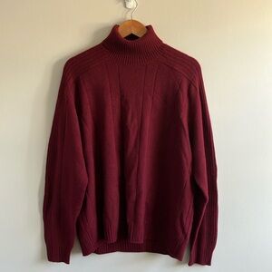Brioni 100% cashmere turtleneck sweater burgundy